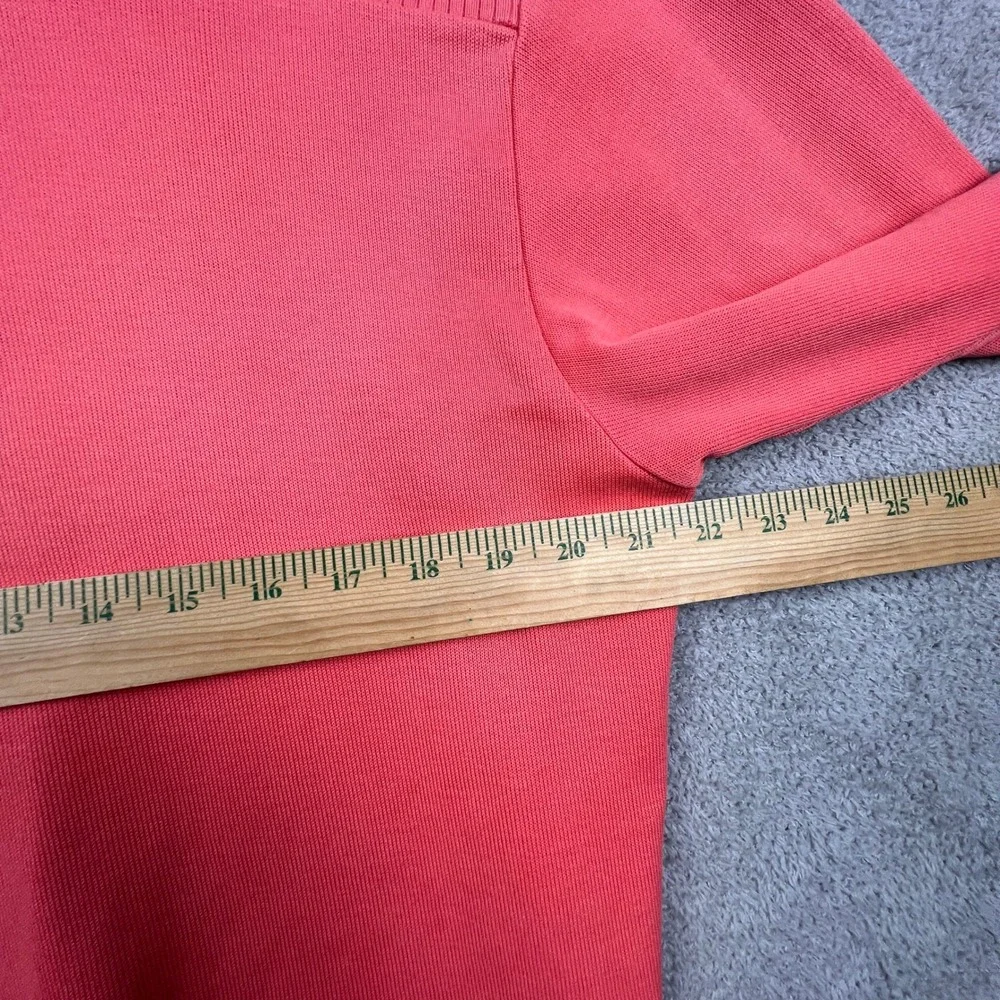 Cutter & Buck Quarter Zip Pullover Womens Large Coral Pima Cotton Ribbed Athlete